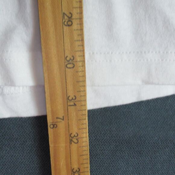 Vtg Tultex T Shirt Womens Large White Ballerina Rose Rhinestone Tee Grunge 90s - Picture 7 of 9